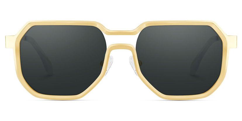 Hype Gold Geometric Sunglasses