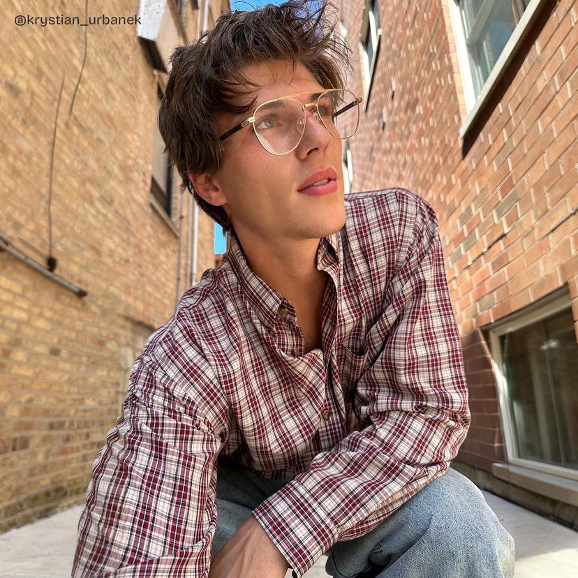 Calvin Gold Aviator Glasses
