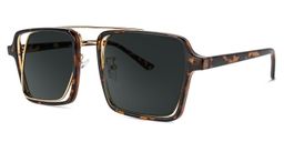 Nellie Tortoise-Gold Aviator Sunglasses1