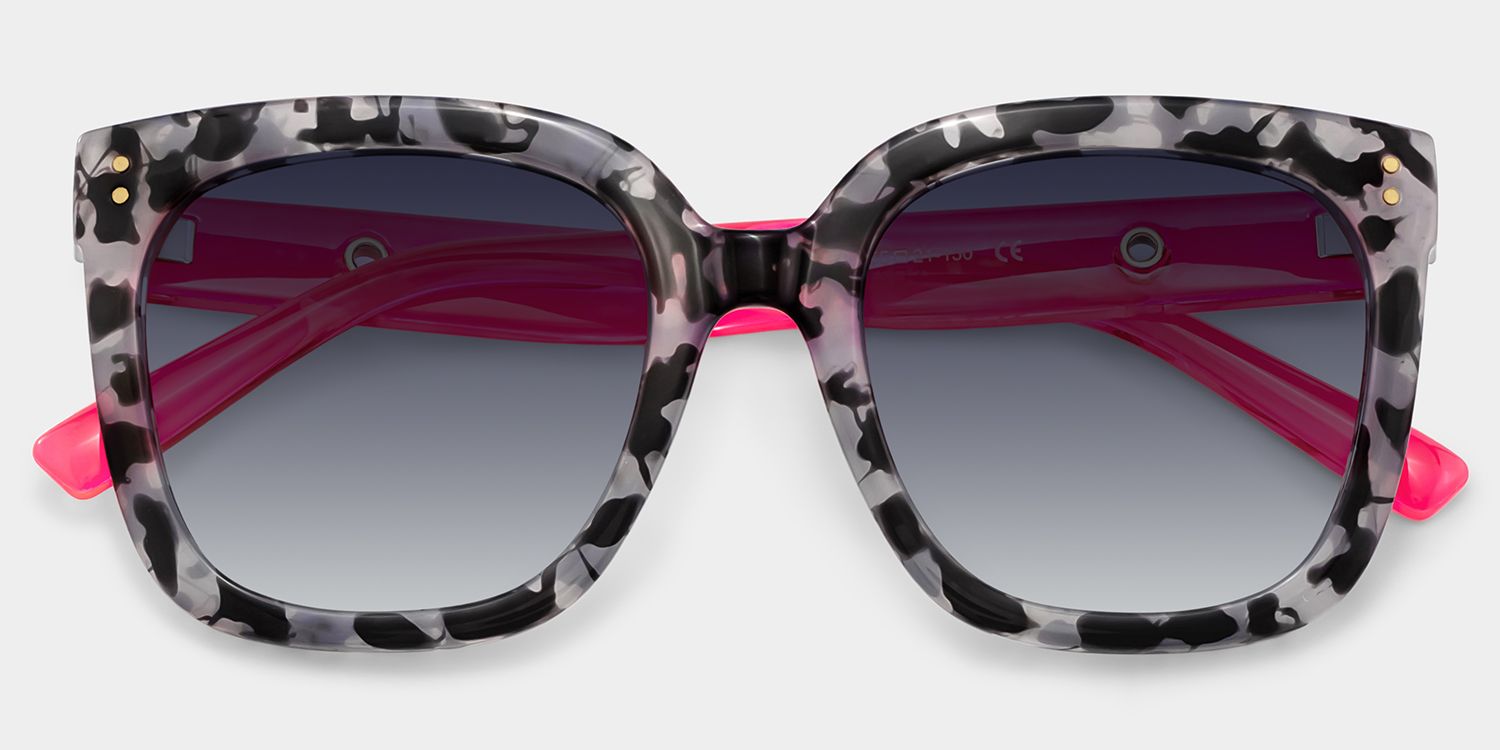 Ebony Gray-Tortoise Square Sunglasses to Frame Your Face | ZEELOOL UK1