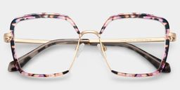 Cordaro Purple-Floral Square Glasses1