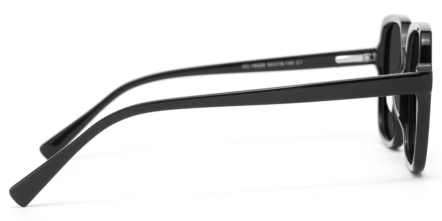Ember Black Square Sunglasses to Frame Your Face | ZEELOOL UK3