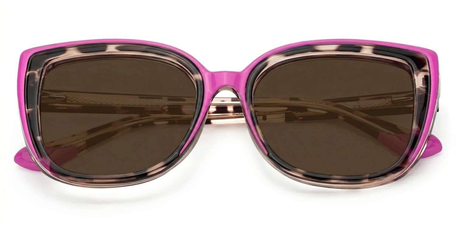 Fenn Pink Tortoise Cat Eye Sunglasses to Frame Your Face | ZEELOOL UK1