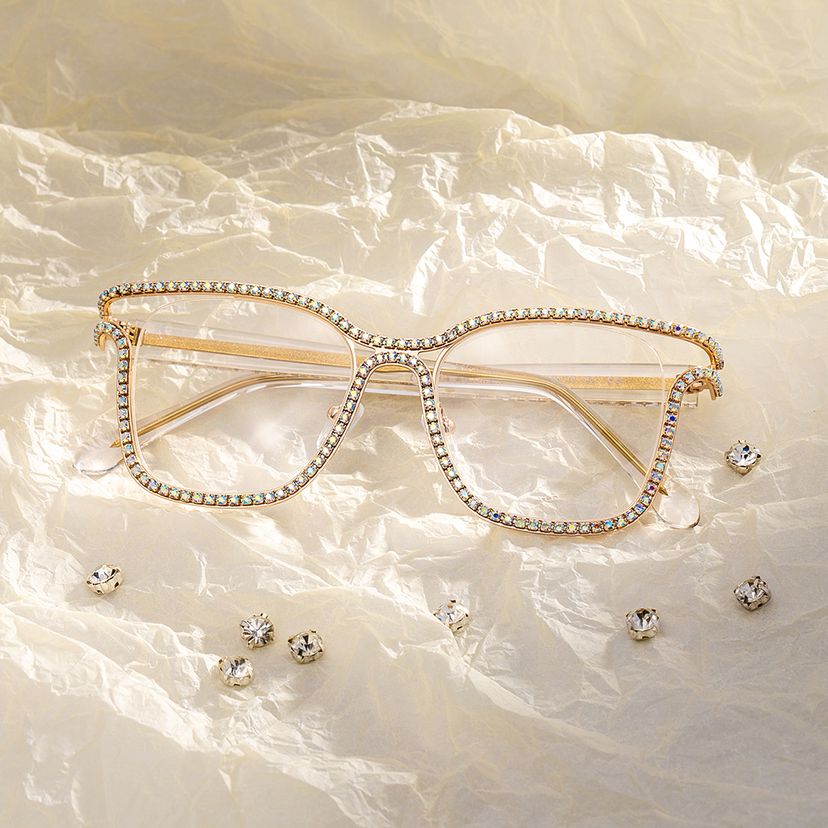 Shine Gold Square Glasses
