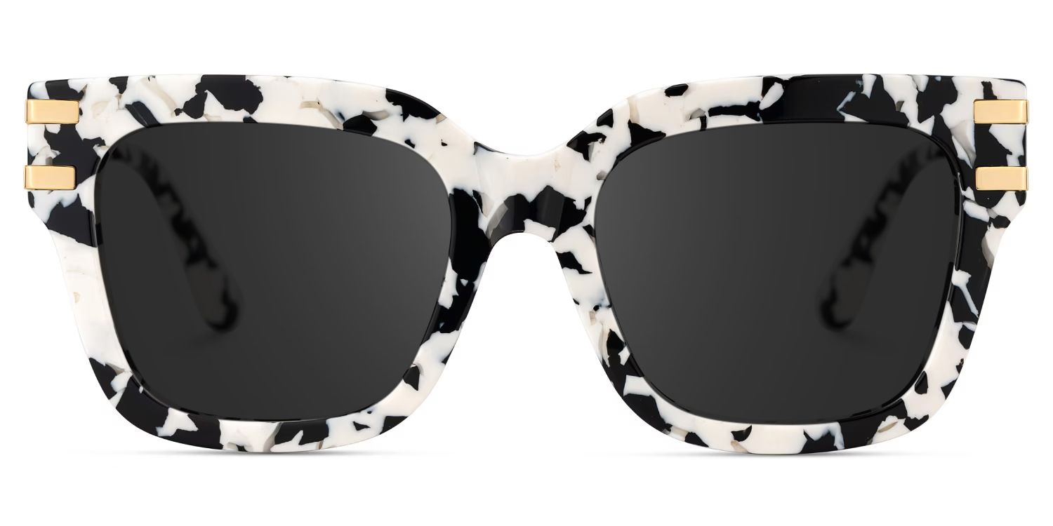 Lidia Cow Print Square Sunglasses to Frame Your Face | ZEELOOL UK0
