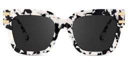 Lidia Cow Print Square Sunglasses0