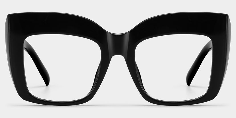 Alberta Black Square Glasses