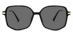 Payton Black Geometric Sunglasses0