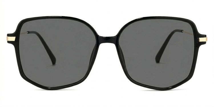 Payton Black Geometric Sunglasses