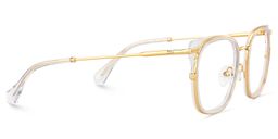 Cameron Clear Gold Square Glasses4