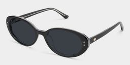 Lennon Black Oval Sunglasses2