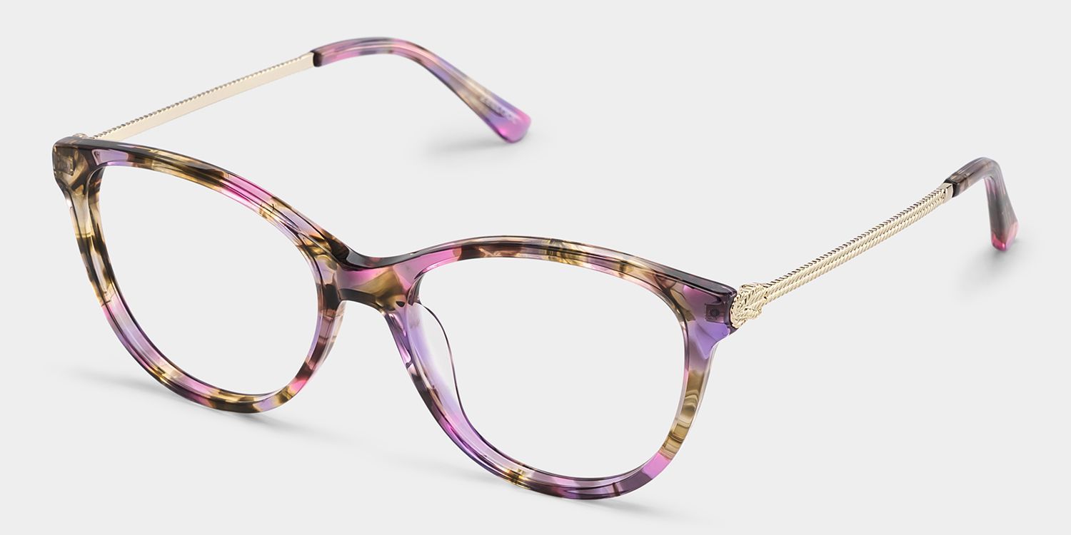 Eli Round Mixed Glasses Frames with Flowers for Women | ZEELOOL2