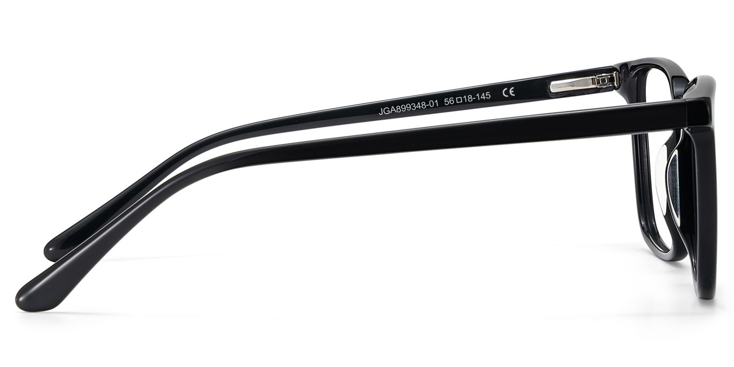 Rectangle Black Eyeglasses- Aidan Acetate Frame Glasses4
