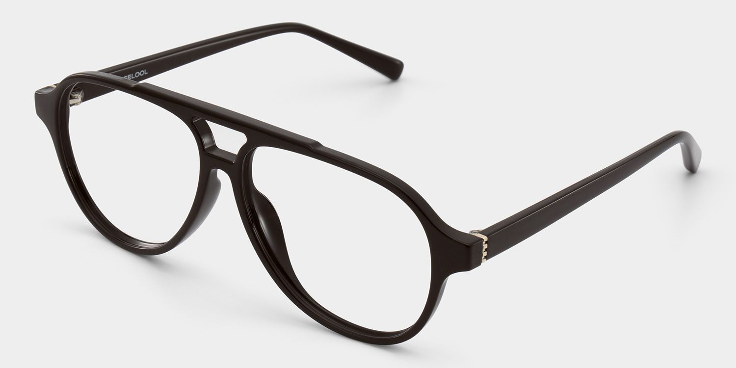 Drew Dark Brown Aviator Glasses for the Female | ZEELOOL2