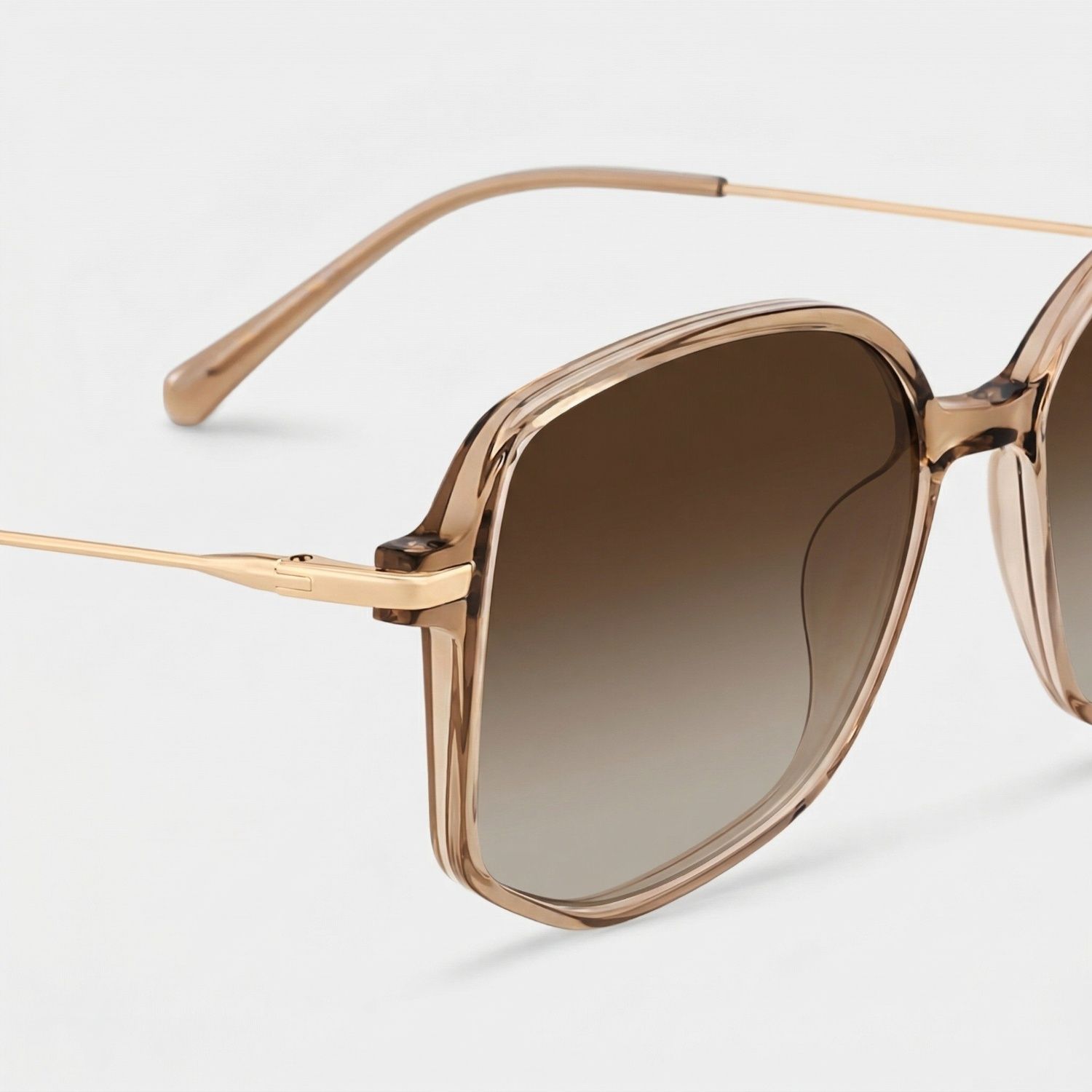 Payton Geometric Sunglasses with Tr90 Beige Frames | ZEELOOL CA4