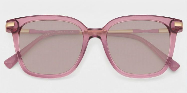 Jacqui Pink Rectangle Sunglasses