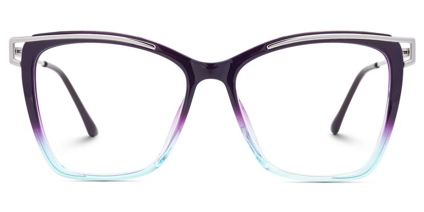 Krystle Purple-Blue Square Glasses