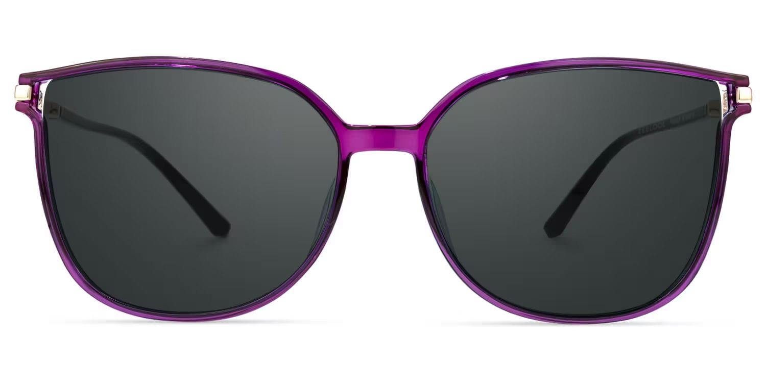 Rodz Square Sunglasses with Tr90 Purple Frames | ZEELOOL CA0