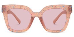 Malcolm Matte Brown Square Sunglasses0