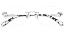 Seth Silver Rectangle Glasses2