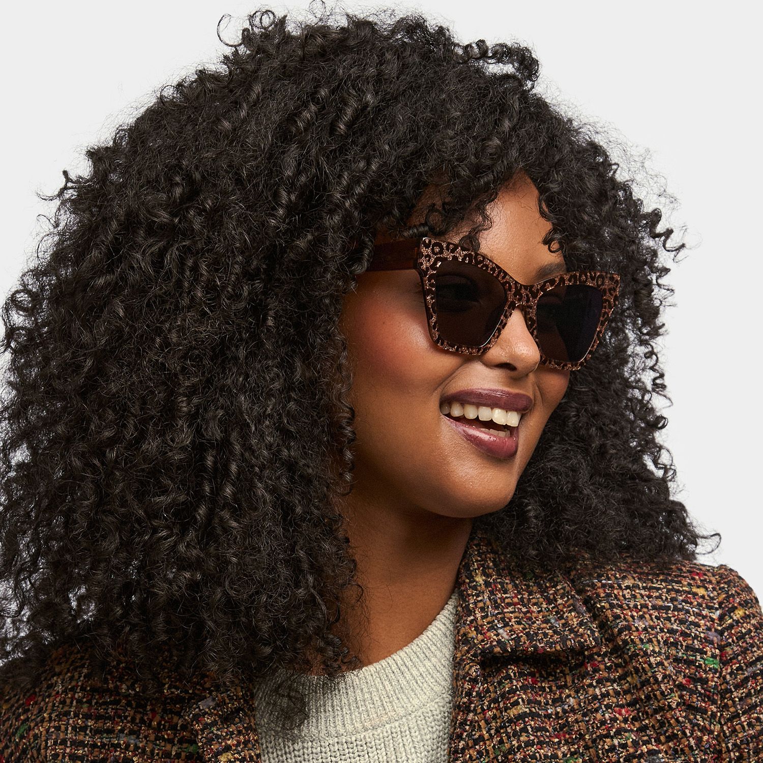 Ansyah Cat Eye Sunglasses with Acetate Leopard Frames | ZEELOOL CA1