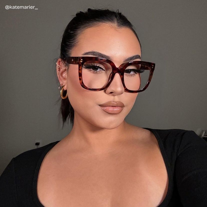 Ebony Tortoise Square Glasses