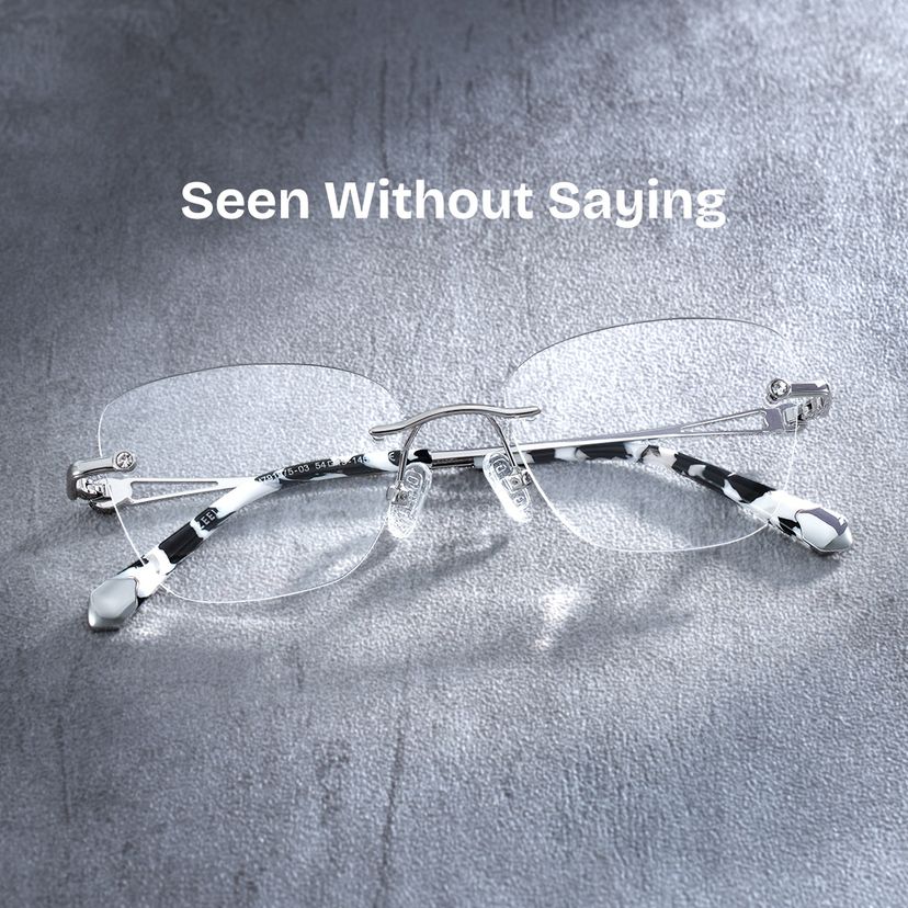 Seth Silver Rectangle Glasses