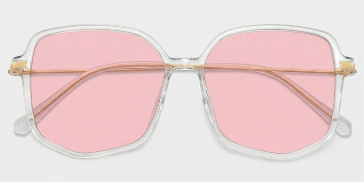 Payton Clear Geometric Sunglasses