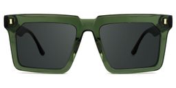 Moreland Green Rectangle Sunglasses0