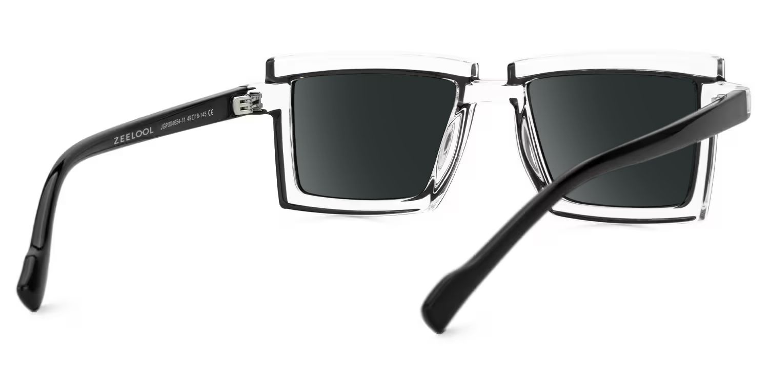 Zephyr Plastic Clear Frame Sunglasses | ZEELOOL UK3