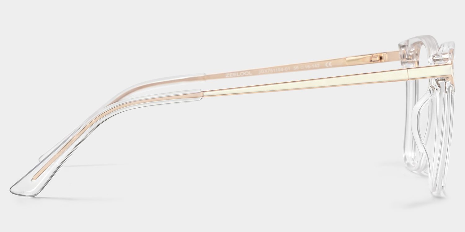 Tricee Square Clear Glasses With Gold Arms For Women | Zeelool4