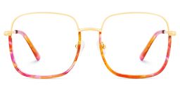 Wade Red Floral Square Glasses1