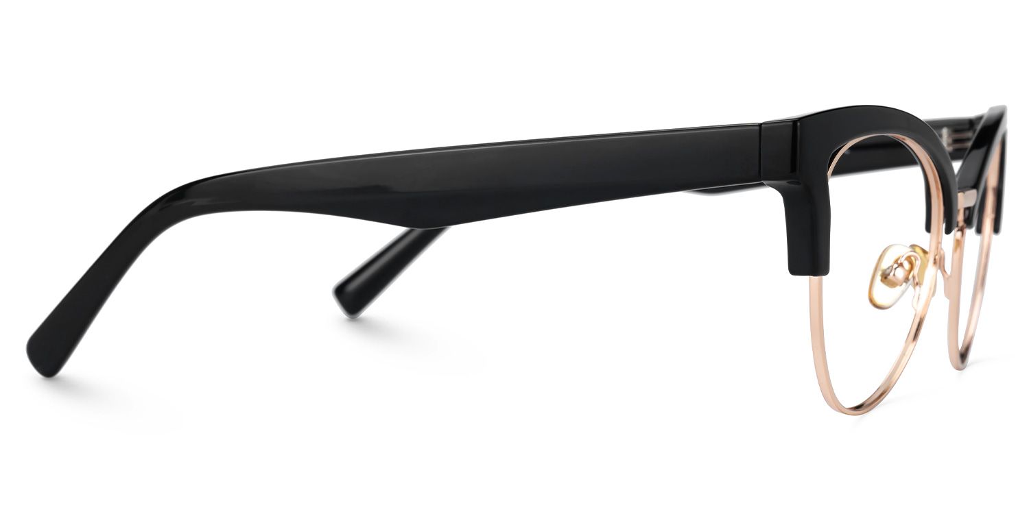Charlene Browline Cateye Black EyeGlasses | ZEELOOL UK2