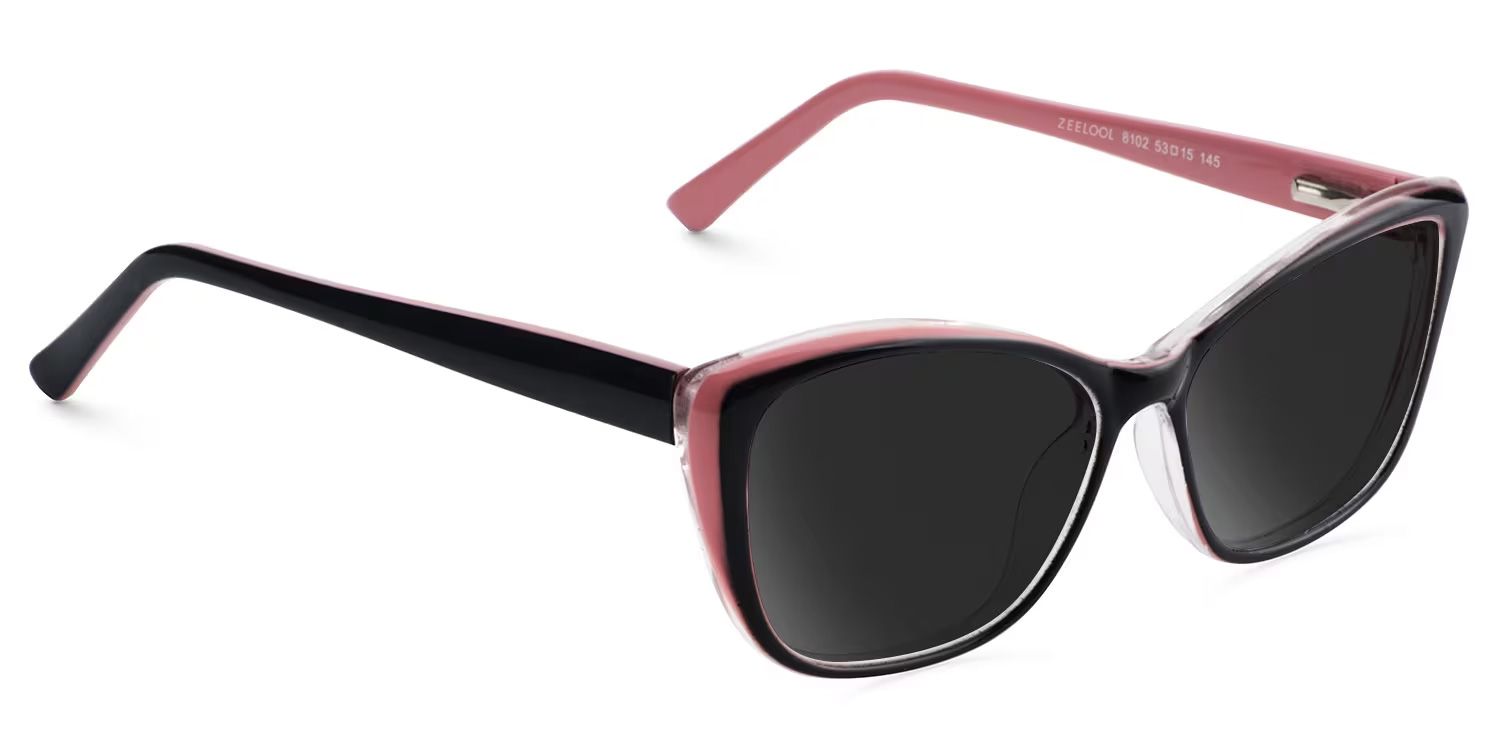 Fidelia Cat Eye Sunglasses with Plastic Black Frames | ZEELOOL CA2