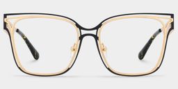 Dacarine Black Gold Square Glasses1