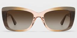 Leona Brown Rectangle Sunglasses0