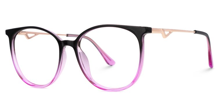 Chanty Black-Purple Round Glasses