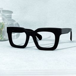 Keisa Black Rectangle Glasses4