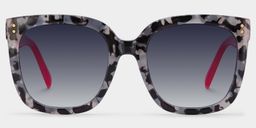Ebony Gray-Tortoise Square Sunglasses0