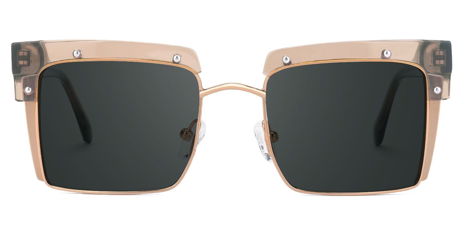 Kiana Beige Square Sunglasses to Frame Your Face | ZEELOOL UK0