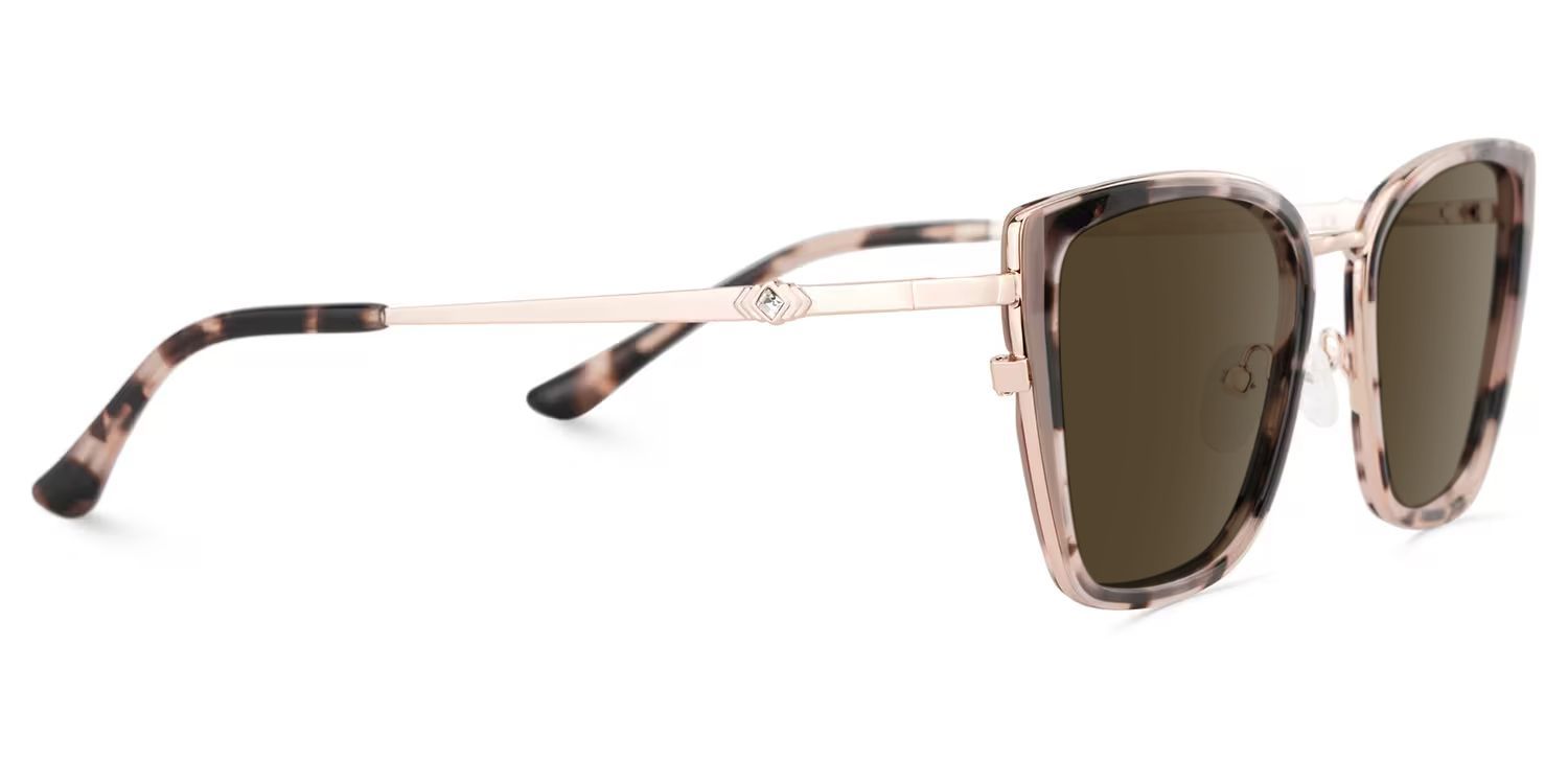 Juniper Mixed Tortoise Rectangle Frame Sunglasses | ZEELOOL UK3