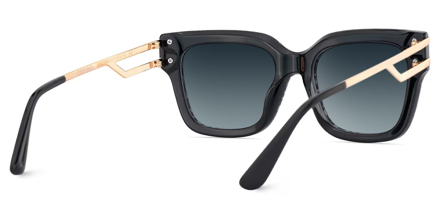 Lidia Gray Leopard Frame Sunglasses with Square Style | ZEELOOL UK4