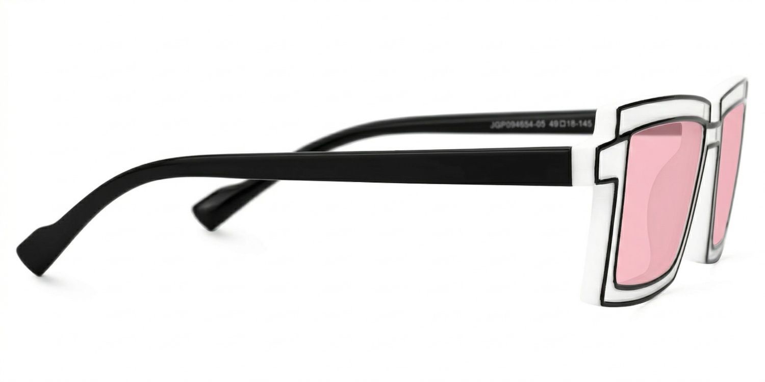 Zephyr Plastic White Frame Sunglasses | ZEELOOL UK2
