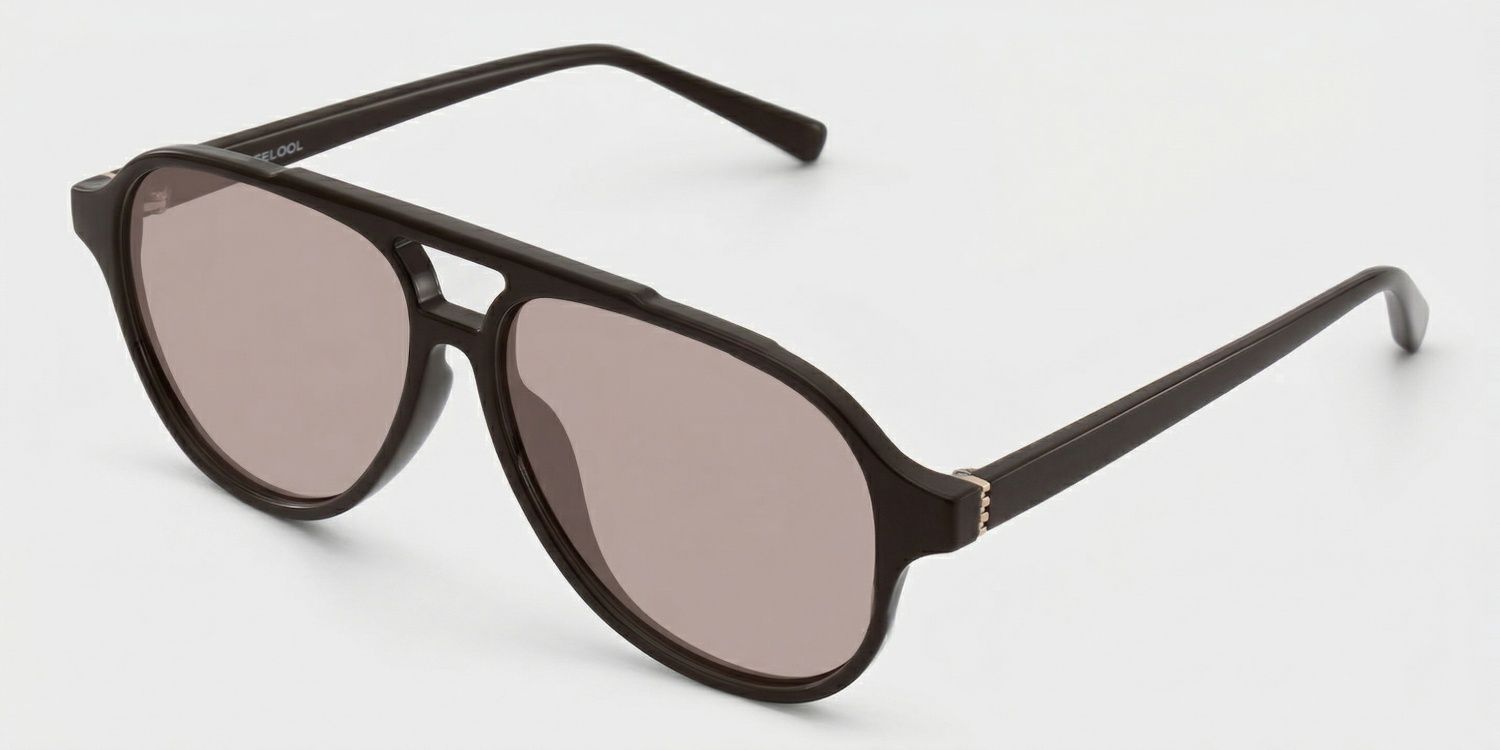 Drew Tr90 Dark Brown Aviator Frame Sunglasses | ZEELOOL UK2