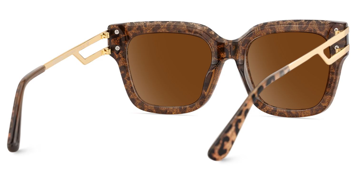 Lidia Leopard Frame Sunglasses with Square Style | ZEELOOL UK4
