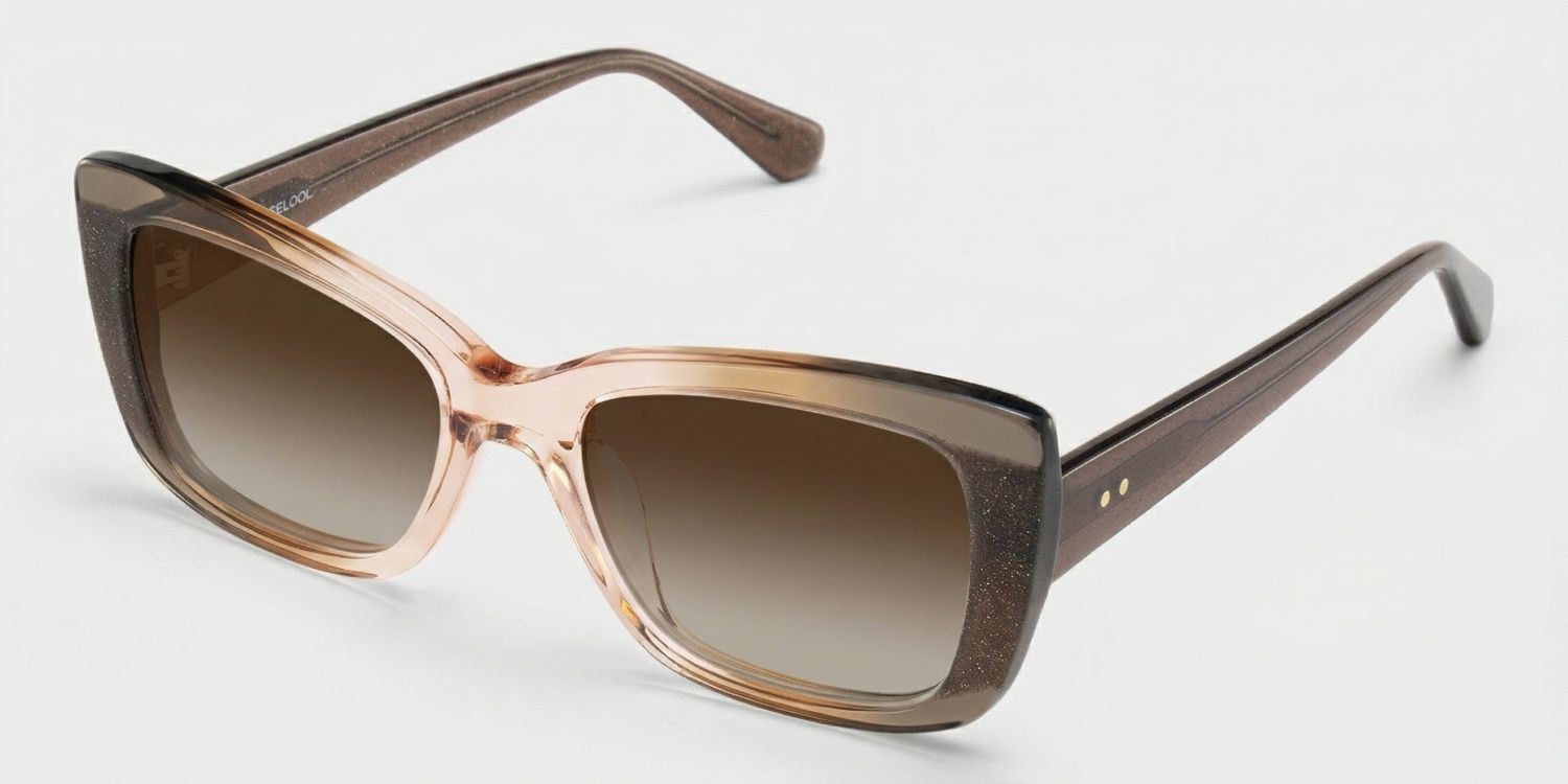 Leona Rectangle Brown Full Rim Sunglasses | ZEELOOL UK2