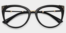 Dalton Black Cat eye Glasses1