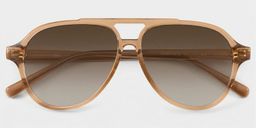 Drew Clear Brown Aviator Sunglasses1