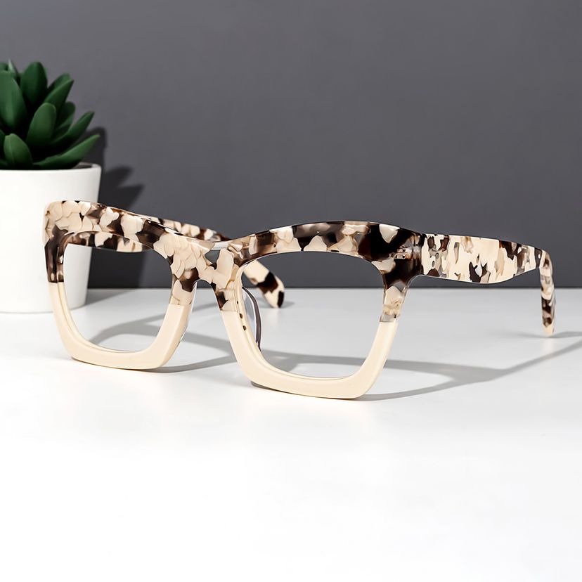 Benitez Two-Tone Rectangle Glasses