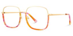 Wade Red Floral Square Glasses3